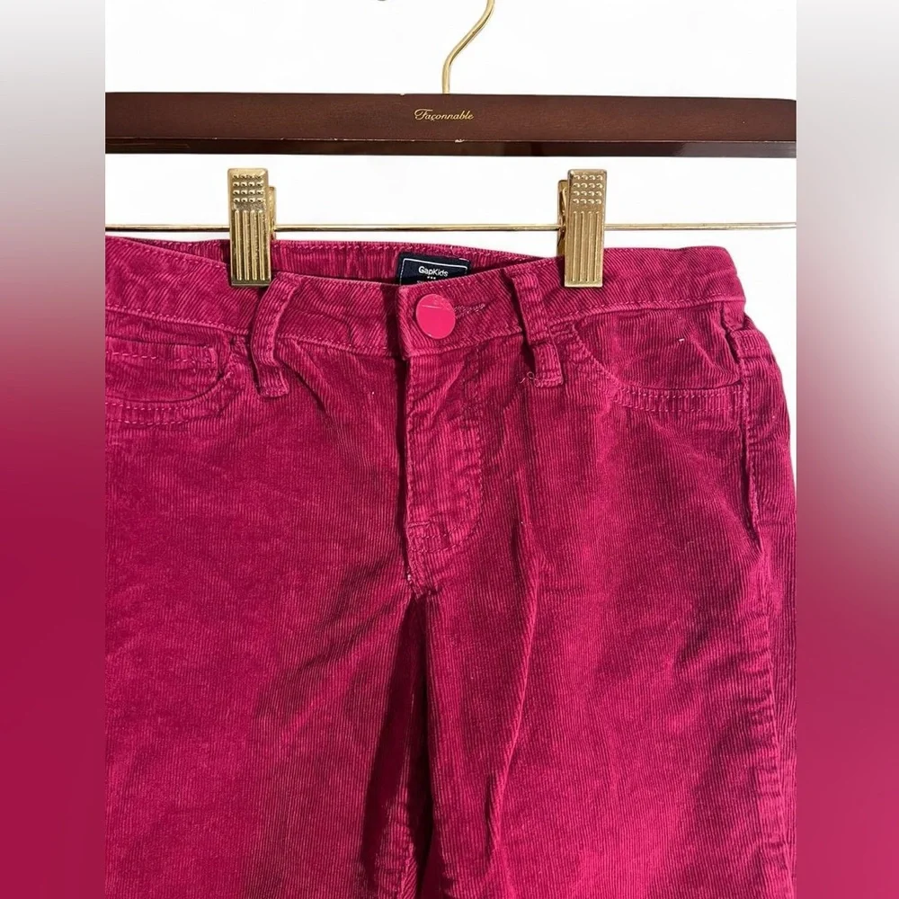 GapKids Skinny Fit Corduroy Pants - Girls Size 8 - Berry Pink